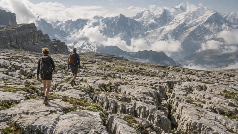 Désert de Platé : un plateau calcaire face au Mont-Blanc