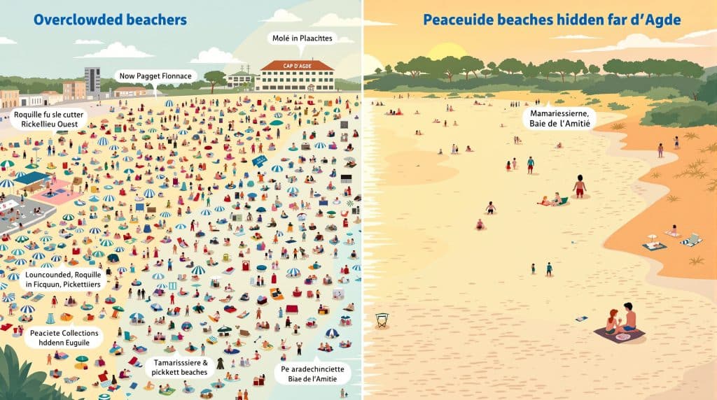 Plages à éviter au Cap d'Agde pour des vacances sereines